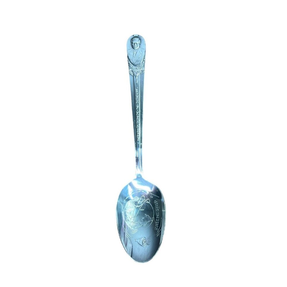 Vintage Wm. Rogers Presidential Commemorative Spoon John F Kennedy Silver Plate